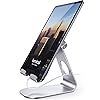 Lamicall Tablet Stand, Adjustable Tablet Holder - Desktop Stand Dock Holder Compatible with 4-13" Tablet Such as iPad Pro 11, 9.7, 10.5, 12.9 Air Mini 4 3 2, Kindle, Nexus, Tab, Silver