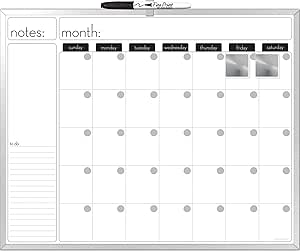 Rose Art The Board Dudes Dry Erase Calendar Aluminium Frame 20x16