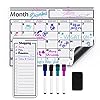 Amazon Basics Magnetic Dry Erase Whiteboard Calendar, 12" x 17", Includes 4 Markers And Eraser