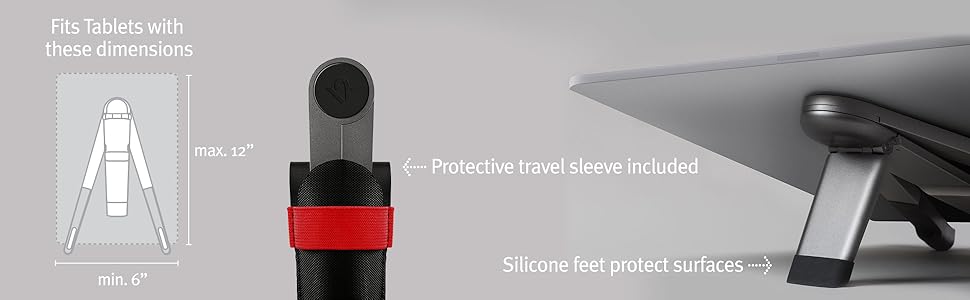 protective travel sleeve, silicone feet