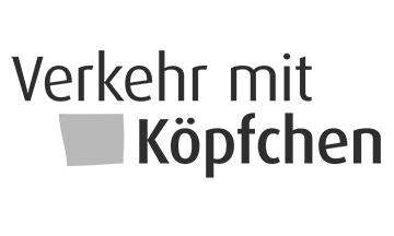 Logo Verkehr mit Köpfchen