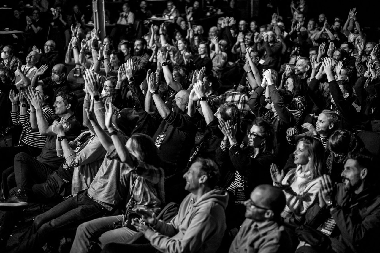 The beyond tellerrand audience applauding wildly