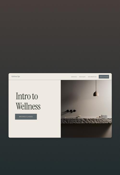 Customized Squarespace website to promote wellness events and seminars.