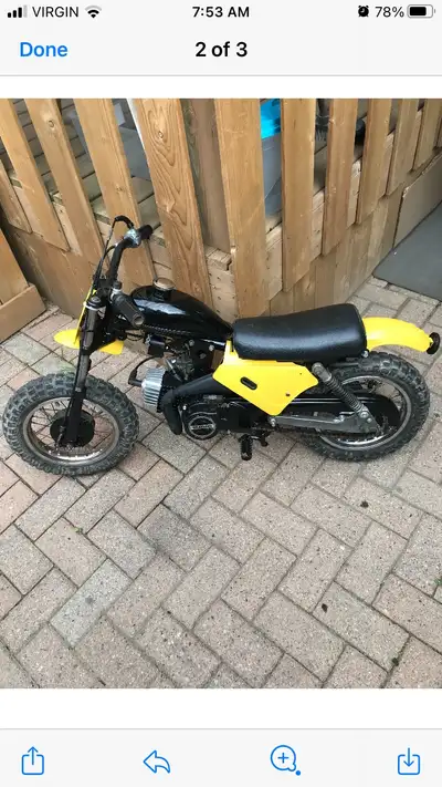 Selling a vintage 1982 jr 50 r Suzuki dirt bike has pullstart and is fully automatic only made one y...