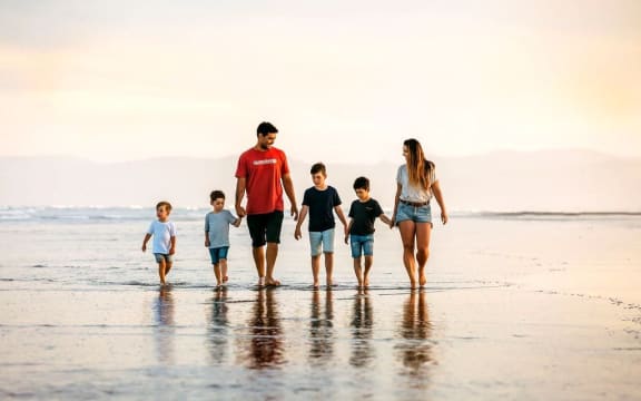 Dan and Lisa Fong with their sons - Rico, nearly 14, Louis, 12, 10-year-old Carlos and Teina “Tei”, 8.