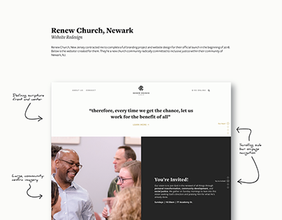 Web Design for Renew Church, Newark