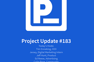 Project Update #183 — September 27th, 2024