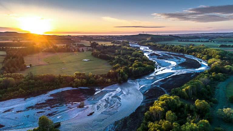 A river flowing through nature