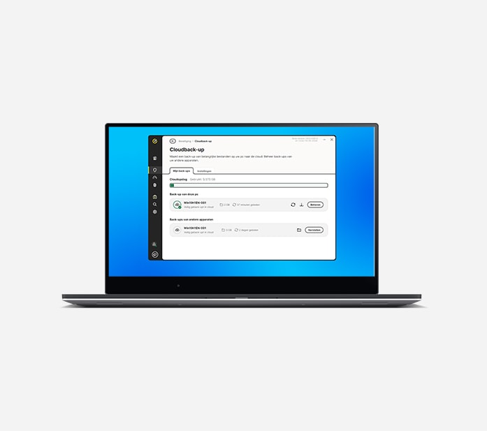 Afbeelding laptop cloudback-up.