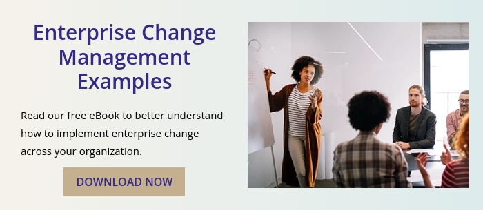 Enterprise Change Management Examples   Read our free eBook to better understand how to implement enterprise change across your organization.  