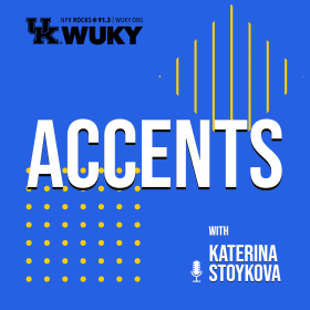  Logo for Accents Radio Show by host Katerina Stoykova