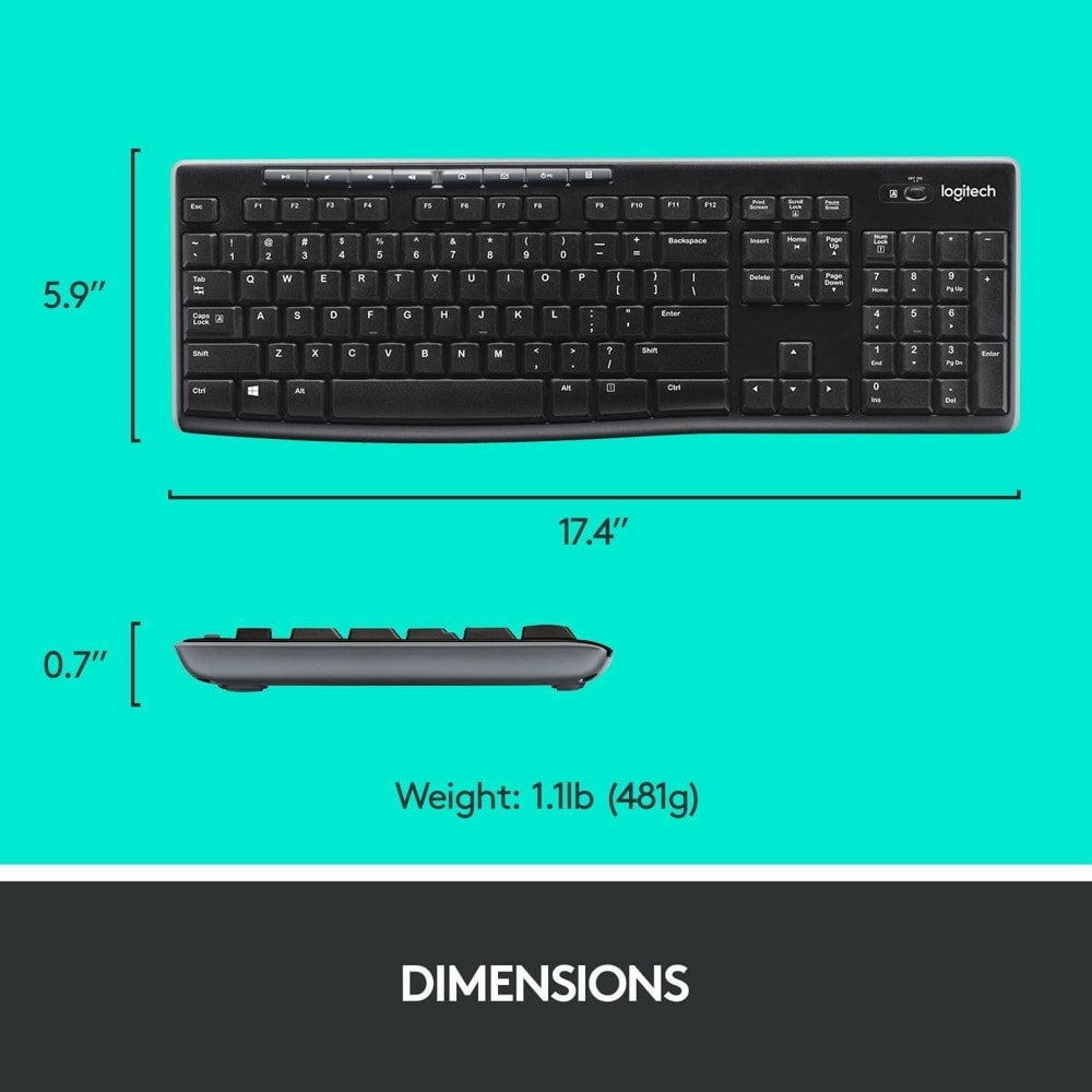 Keyboard Logitech Wireless Combo MK270