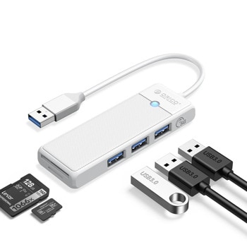 usb хъб orico usb 3.0 hub to 3 x usb 3.0 sd tf