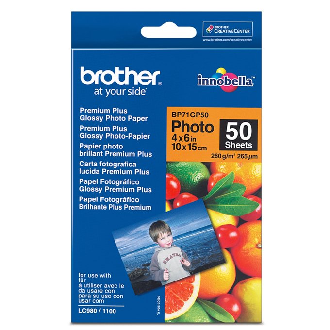 ХАРТИЯ BROTHER BP-71 A6 PREMIUM GLOSSY PHOTO PAP…