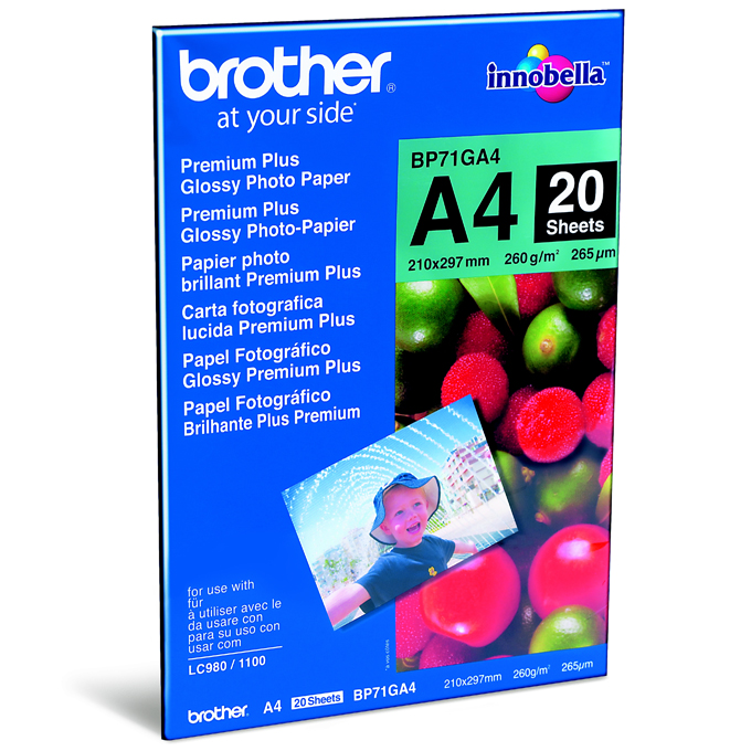 ХАРТИЯ BROTHER BP-71 A4 PREMIUM GLOSSY PHOTO PAP…