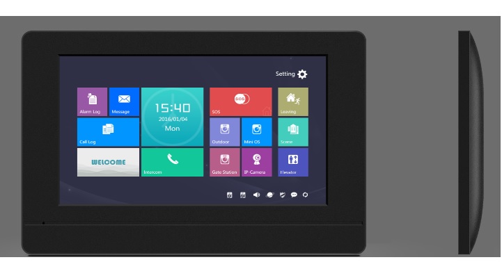 IP Вътрешно домофонно тяло с 7.0” TFT LCD капацитивен Touch дисплей, H-IS10-B