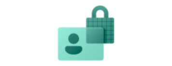 Icon of an overlaid security badge and padlock