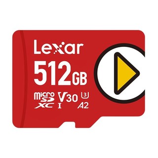 Lexar 雷克沙 512GB TF（MicroSD）存储卡 U3 V30 A2 读速160MB/s 手机平板 switch内存卡 PLAY系列