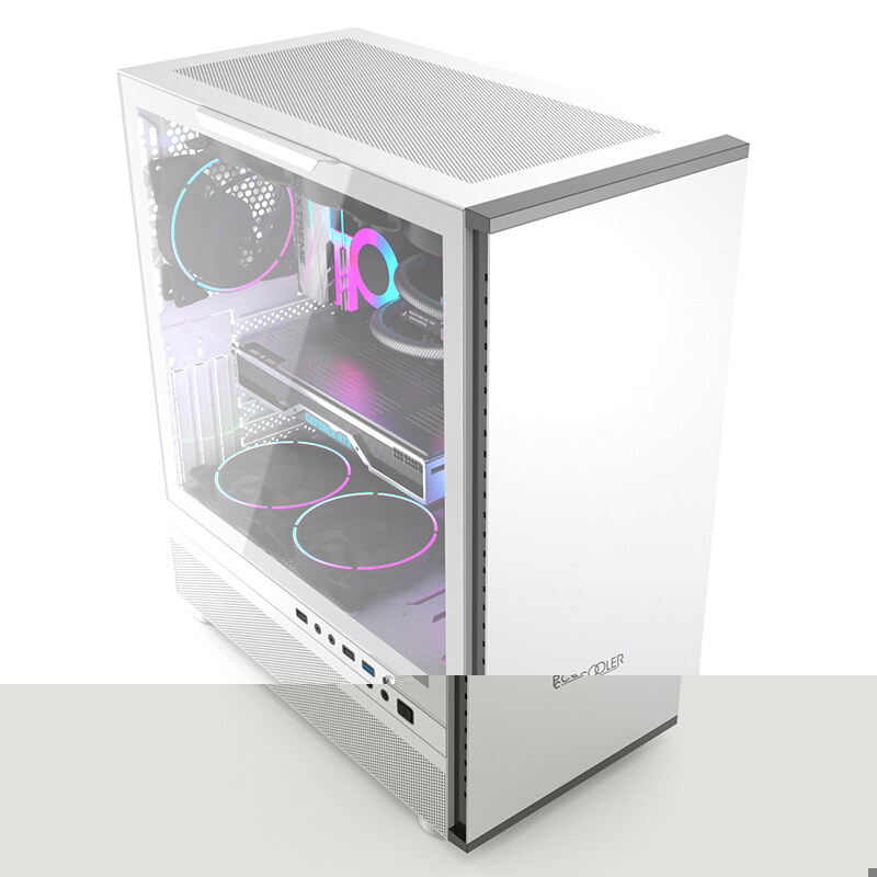 PCCOOLER 超频三 神机 E-ATX机箱 半侧透 白色