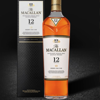 MACALLAN 麦卡伦 12年 雪莉桶 单一麦芽 苏格兰威士忌 40%vol 700ml 单瓶装