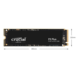 Crucial 英睿达 P3 Plus 固态硬盘 2TB M.2接口(NVMe协议) CT2000P3PSSD8