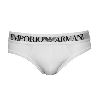 安普里奥·阿玛尼（Emporio Armani）mani EA 阿玛尼 三角内裤男士内裤11送礼男女朋友礼物情人节 (小logo)白色 XL