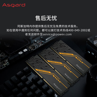 Asgard 阿斯加特 金伦加&TUF联名款 DDR5 6400MHz 台式机内存 马甲条 黑色 C32