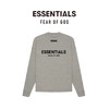 FEAR OF GOD ESSENTIALS植绒背部LOGO系列棉质圆领长袖T恤 美式高街情侣潮牌经典透气内搭