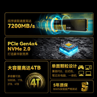 BIWIN 佰维 悟空系列 NVMe M.2 RGB固态硬盘（PCI-E 4.0）