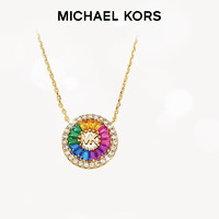 MICHAEL KORS【白鹿同款】迈克高仕太阳花多巴胺幻彩闪耀项链女轻奢 玫瑰金色 MKC1634CO710