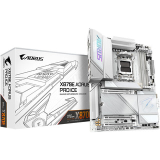 技嘉（GIGABYTE）冰雕X870E AORUS PRO ICE主板DDR5支持AMD CPU AM5 9900X/9700X/7800X3D