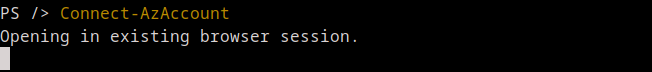 Azure PowerShell Account Sign In