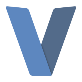 v logo