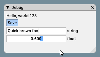 sample code output (light)