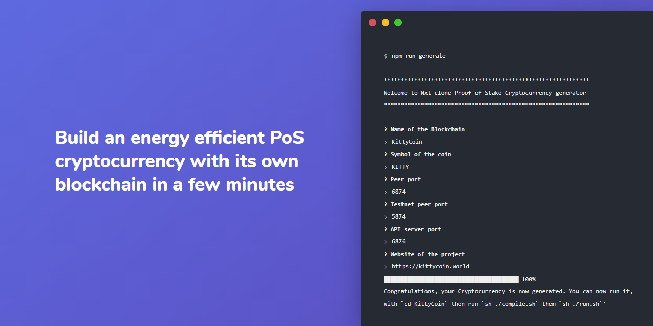 Proof-of-Stake-Cryptocurrency-generator