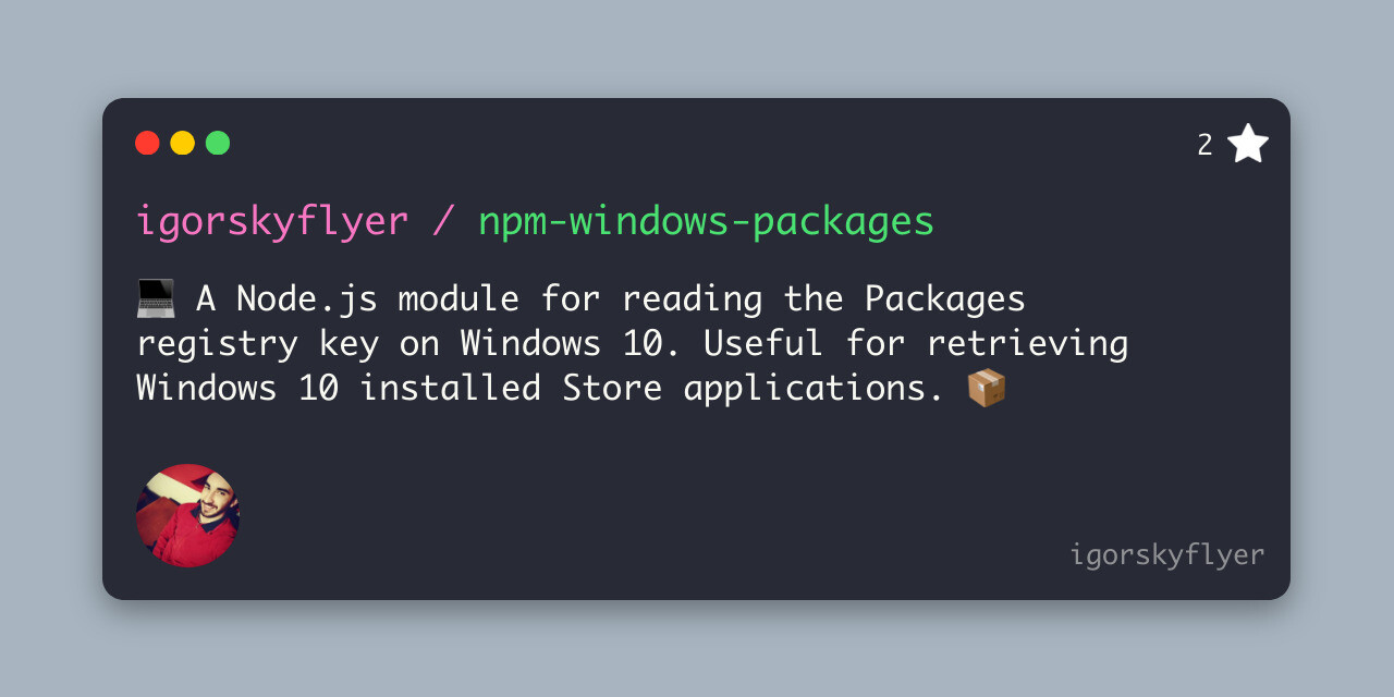 npm-windows-packages