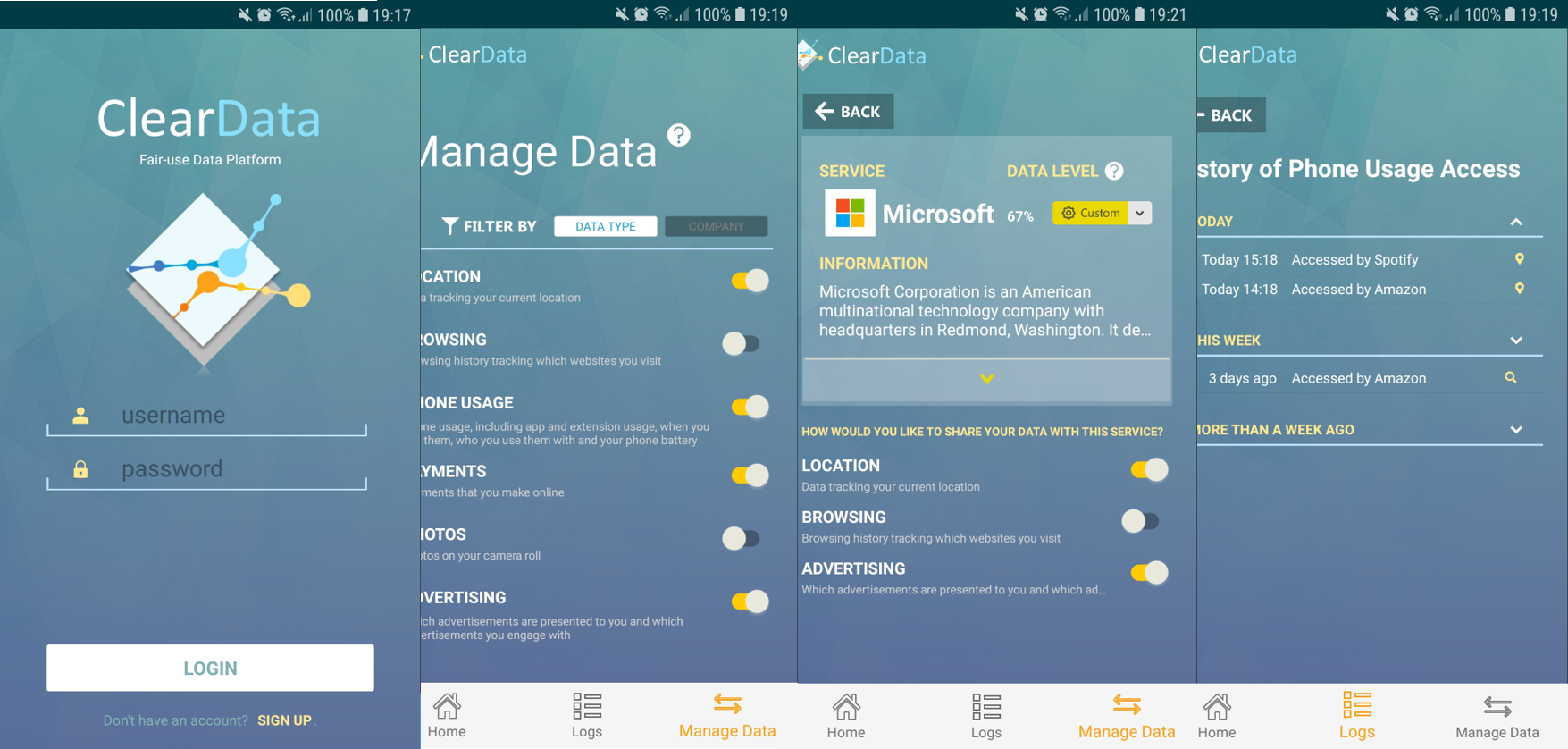 UniProject-ClearData-mobile