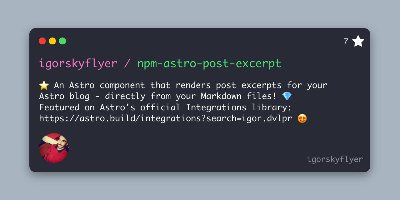 npm-astro-post-excerpt