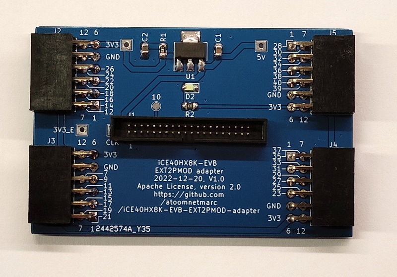 iCE40HX8K-EVB-EXT2PMOD-adapter