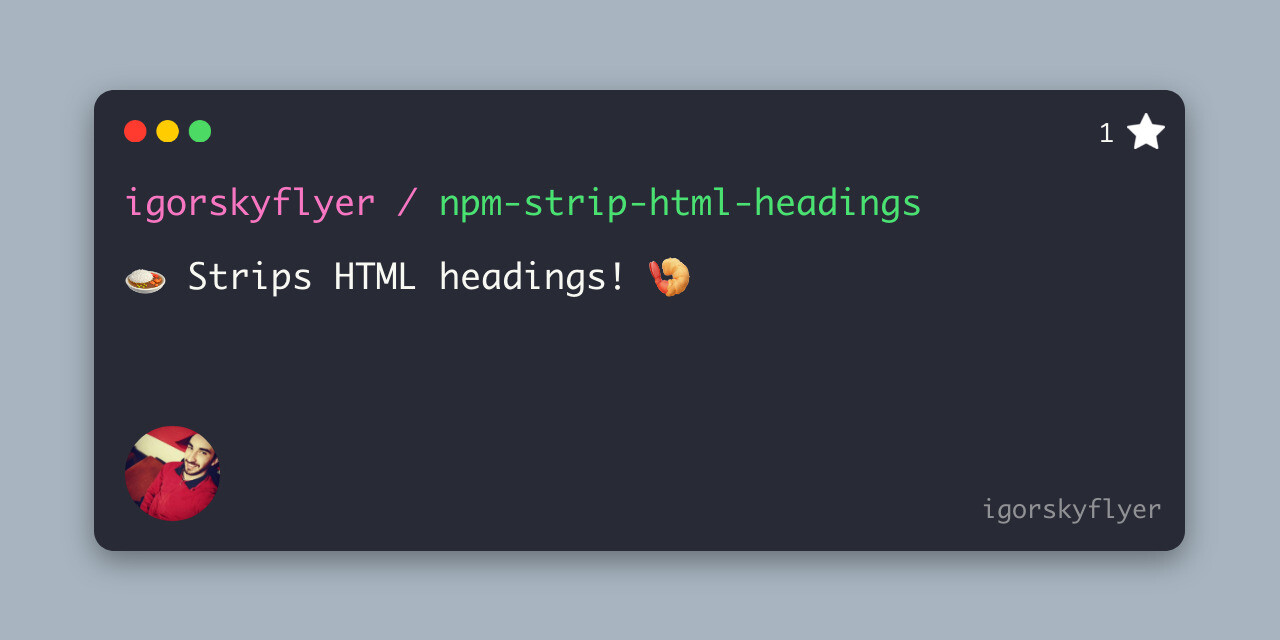 npm-strip-html-headings