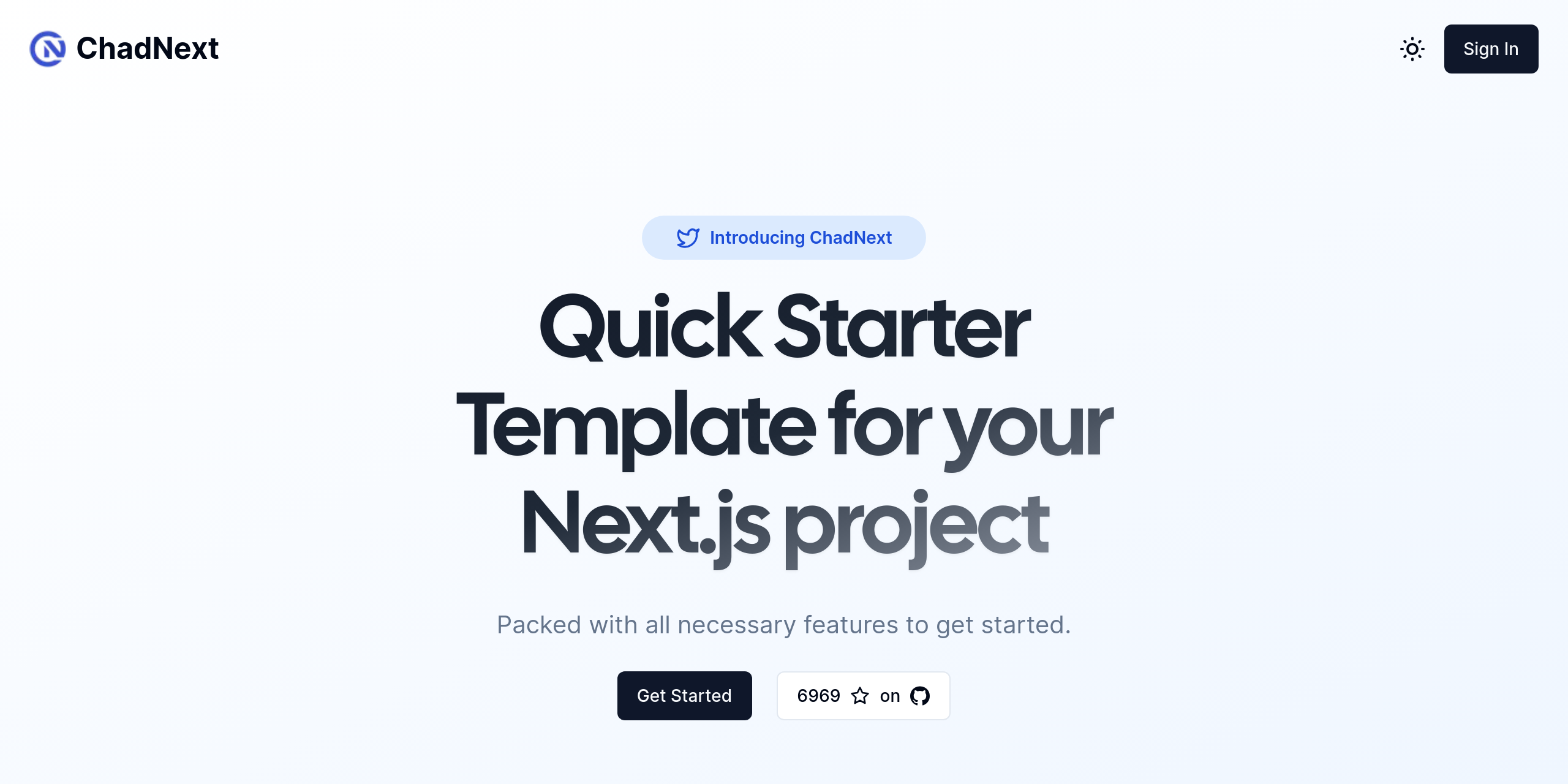 ChadNext – Quick Starter Template for your Next.js project