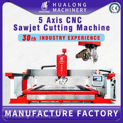 HUALONG HKNC-650J waterjet bridge saw combo saw and waterjet granite marble stone kitchen countertop Cutting Machine