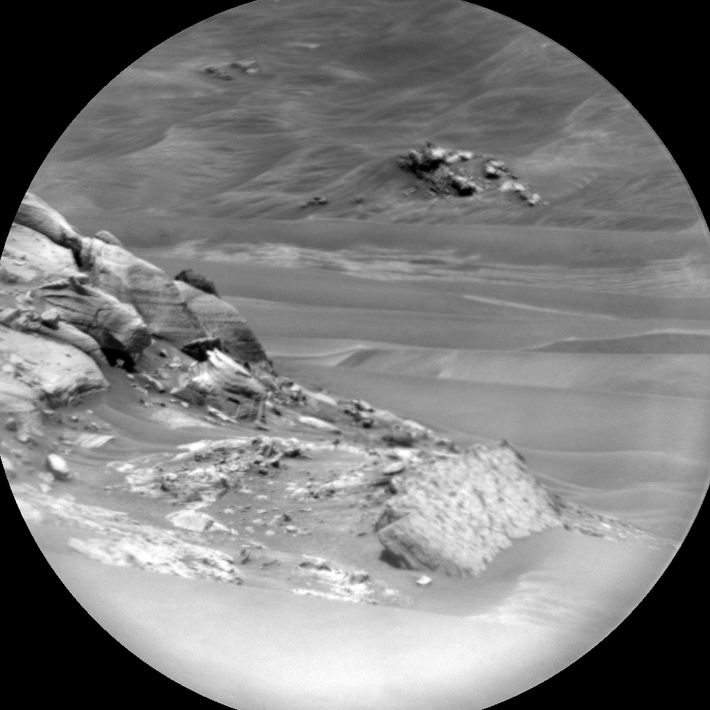 In celebration of ChemCam’s milestone, here is a stunning image from its remote micro imager, showing details in the landscape far away. This image was taken by Chemistry & Camera (ChemCam) onboard NASA's Mars rover Curiosity on Sol 4302 (2024-09-12 09:20:51 UTC).