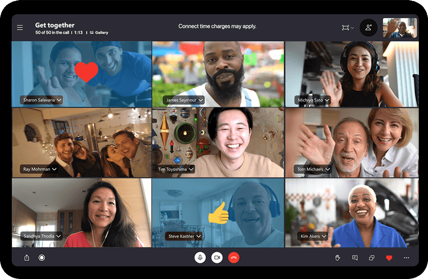 平板電腦上的 Skype