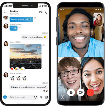 Skype pour appareil mobile