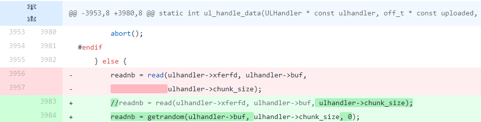 Changes in PureFTPd: call to linux getrandom(2) for retrieving random data