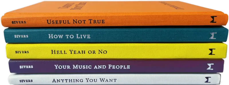 Derek Sivers hardcover books, stacked