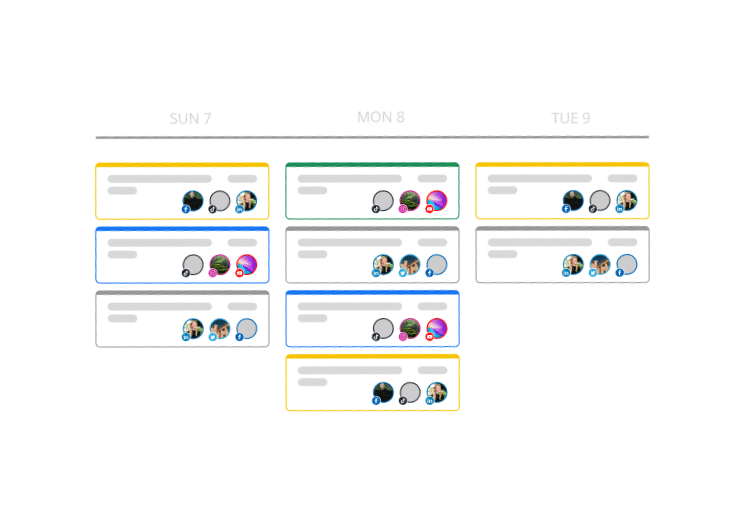 SocialBee calendar overview