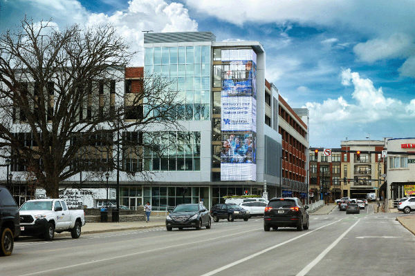 Picture of the street view of the Cornerstone Building