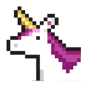 Unicorn pixel art sandbox coloring book